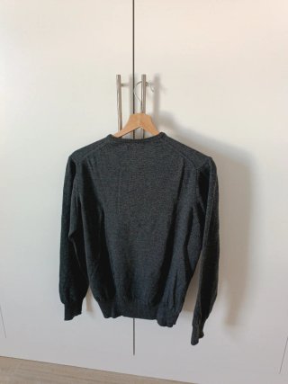 Jersey Zara Man Cuello Pico Gris Talla L