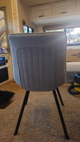 Conjunto de mesa redonda con 2 sillas tapizadas