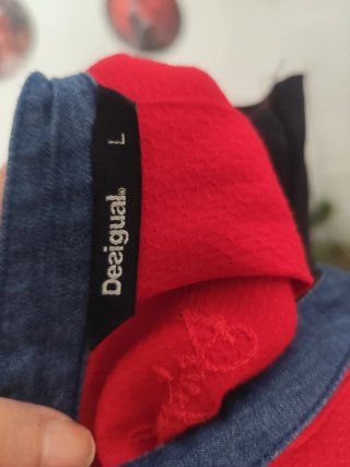 Blusón Desigual Corazón Flores Talla L