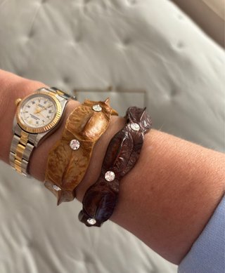 Pulsera Piel Cocodrilo vintage Talla L