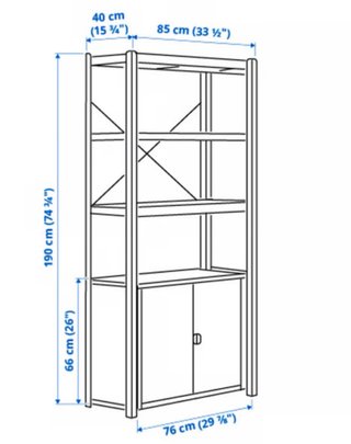 Estantería Ikea Bror Metálica y Madera