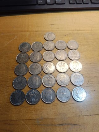 Lote 26 monedas 25 pts Juan Carlos I