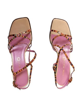 Sandalias Osvaldo Martini Tiras Multicolor