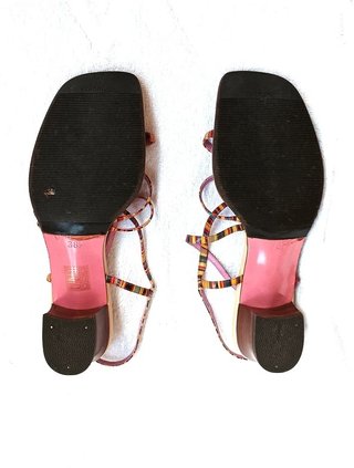 Sandalias Osvaldo Martini Tiras Multicolor
