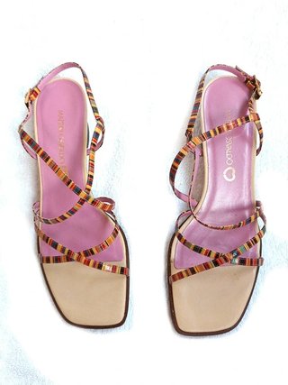 Sandalias Osvaldo Martini Tiras Multicolor