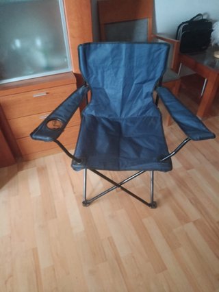 2 Sillas de camping plegables con portavasos
