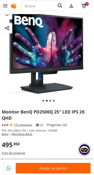 Monitor BenQ PD2500Q 25 LED IPS 2K