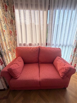 Sofá tela naranja/rojo 150x90cm