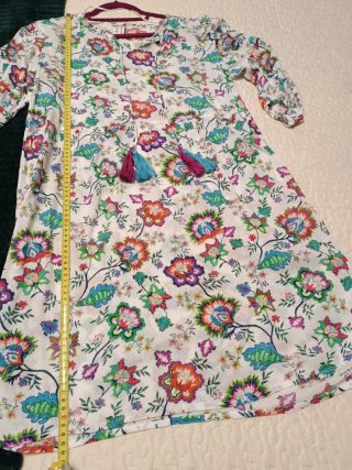 Vestido Verano Estampado Multicolor Talla L