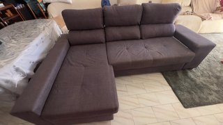 SOFÁ 3 PLAZAS CON CHAISELONGUE MÁS CAMA