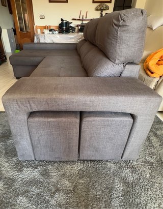 SOFÁ 3 PLAZAS CON CHAISELONGUE MÁS CAMA