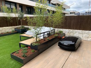 Bordes de acero corten para jardineras