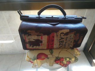 Bolso Médico Vintage Cuero Marrón Antiguo