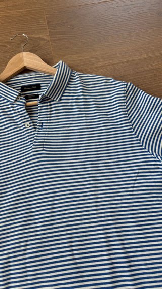 Polo Massimo Dutti Rayas Azul