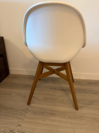 Silla blanca Ikea madera