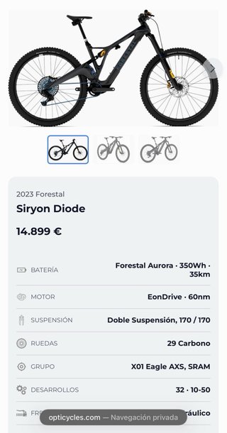 Bicicleta Eléctrica Forestal Siryon
