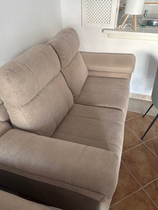Sofá beige de tela
