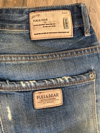 Pull&Bear Pantalón Vaquero Corto Azul