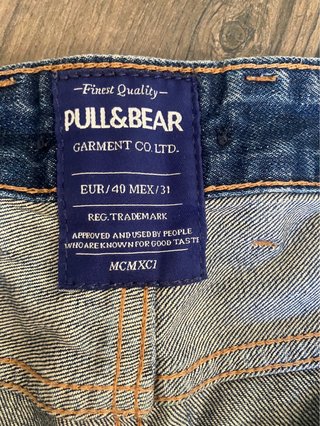 Pull&Bear Pantalón Vaquero Corto Azul