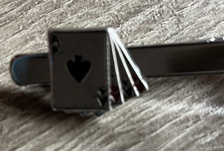 Clip Corbata Póker Ases Plata