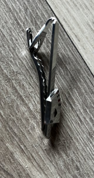 Clip Corbata Póker Ases Plata