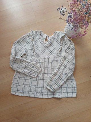 Camisa cuadros niña. Talla 11-12
