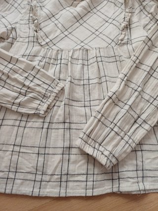 Camisa cuadros niña. Talla 11-12