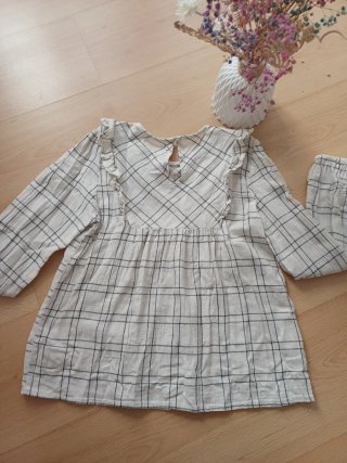 Camisa cuadros niña. Talla 11-12