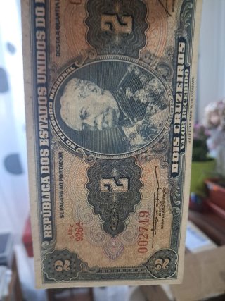 Billete 2 Cruzeiros Brasil 1964