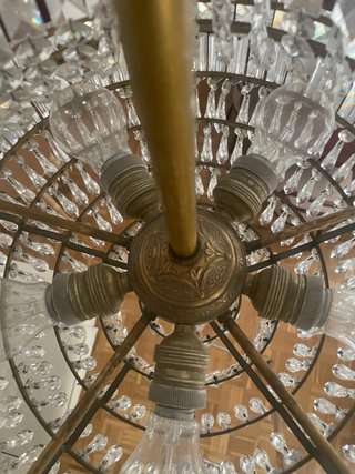 Lámpara de cristal lágrimas años 70