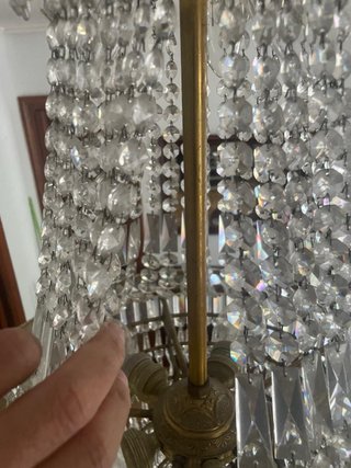 Lámpara de cristal lágrimas años 70