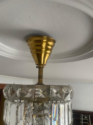 Lámpara de cristal lágrimas años 70