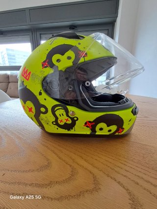 Casco Moto Infantil Diseño Mono