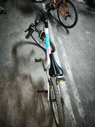 Bicicleta niña Neon Style blanca y rosa
