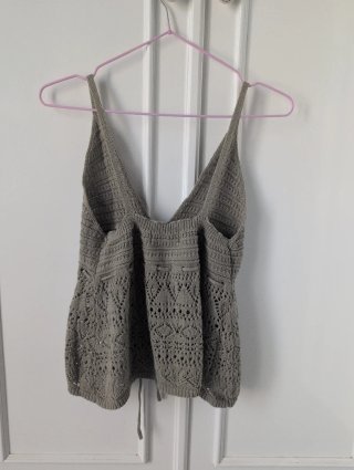 Top Bershka Crochet Talla S