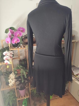 Vestido camisero algodón negro Talla M