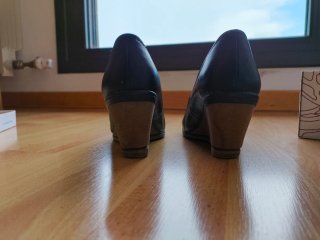 Zapatos de cuña negros