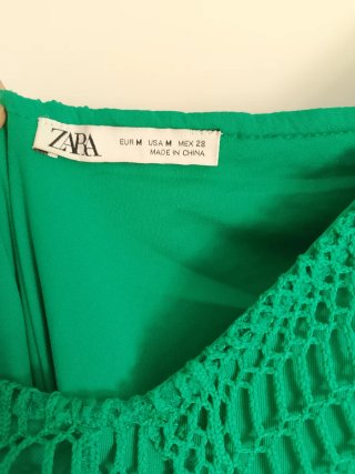 Vestido largo Zara verde