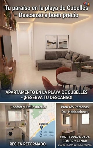 Apartamento en playa de cubelles