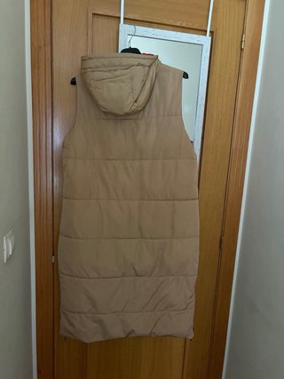 Chaleco reversible beige y rosa
