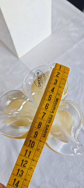 Vaso Portacandela Calla Vetro Murano Vintage