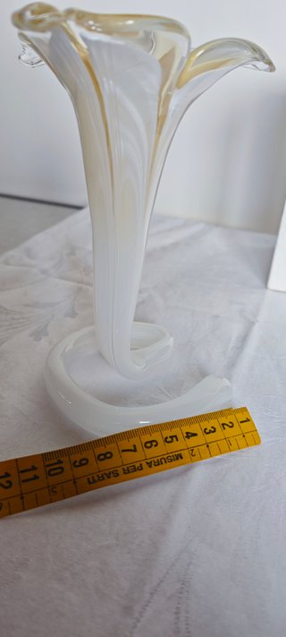 Vaso Portacandela Calla Vetro Murano Vintage