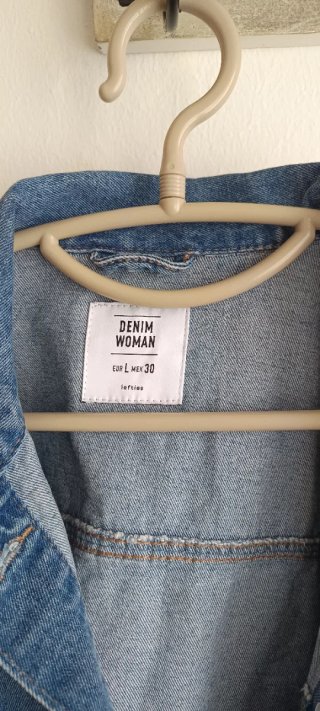 Cazadora vaquera denim azul oversize