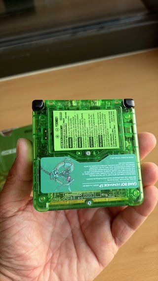 Game Boy Advance SP Edición Rayquaza traslúcida