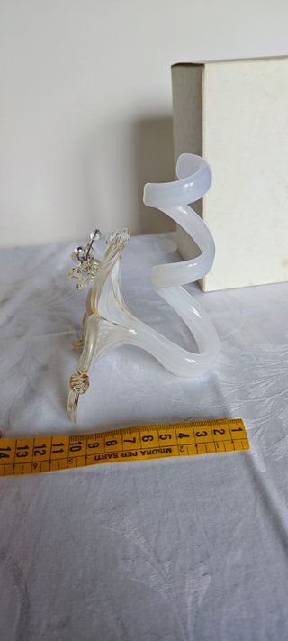 Fiore Vetro Murano Cristallo Swarovski Argento