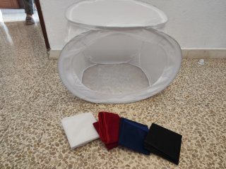 caja de luz para hacer fotografías de estudio