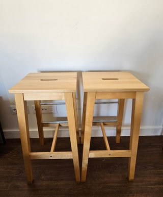 Lote 2 taburetes IKEA BOSSE abedul