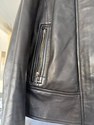 Chaqueta cuero Massimo Dutti Talla S