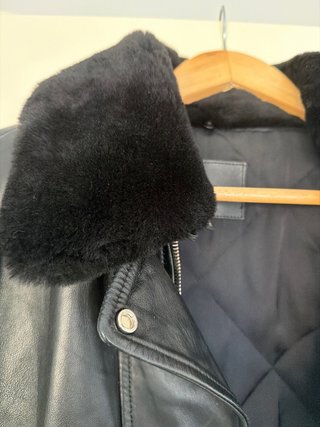 Chaqueta cuero Massimo Dutti Talla S
