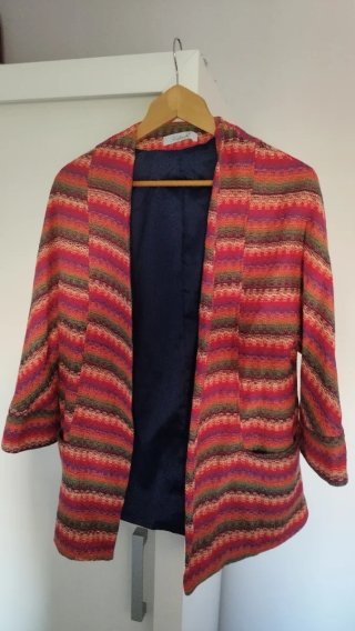 Blazer o chaqueta boho multicolor talla L